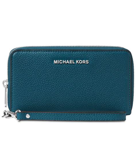 michael kors mercer pebble leather multi function phone case|MICHAEL Michael Kors Jet Set Large Flat Multifunction Phone .